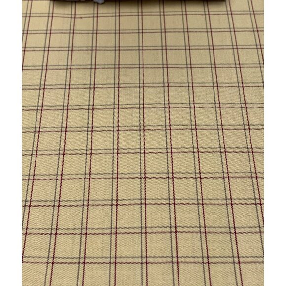 Plaid Cotton Fabric 20x44 Inches Orange & Red - Picture 1 of 4